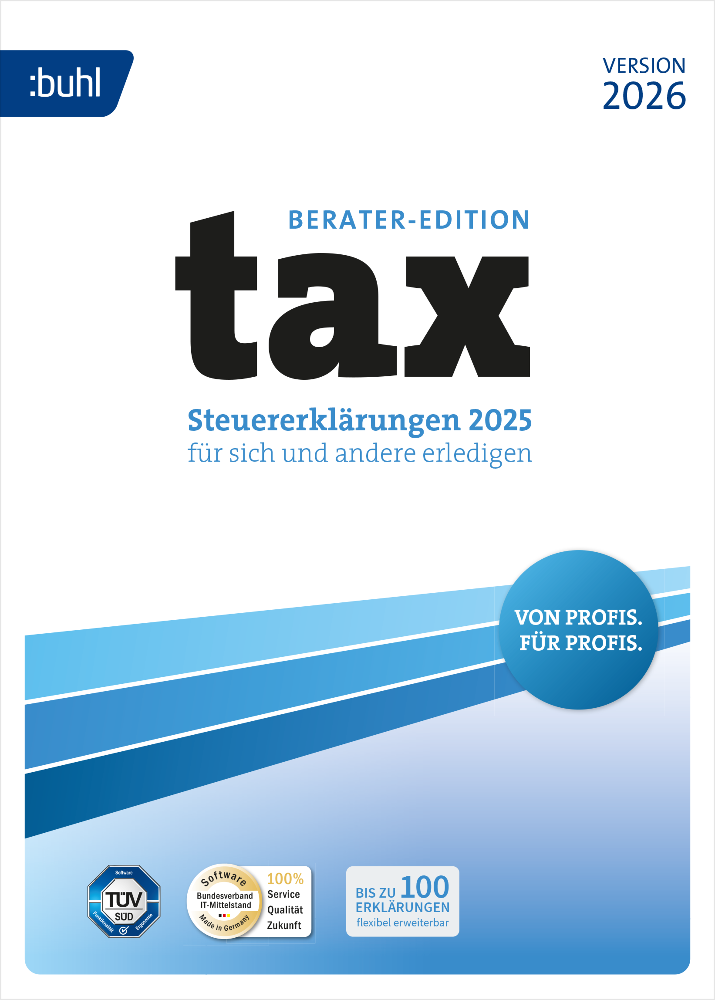 BUHL tax 2026 Berater (für das Steuerjahr 2025) (1 PC - 1 Jahr) ESD