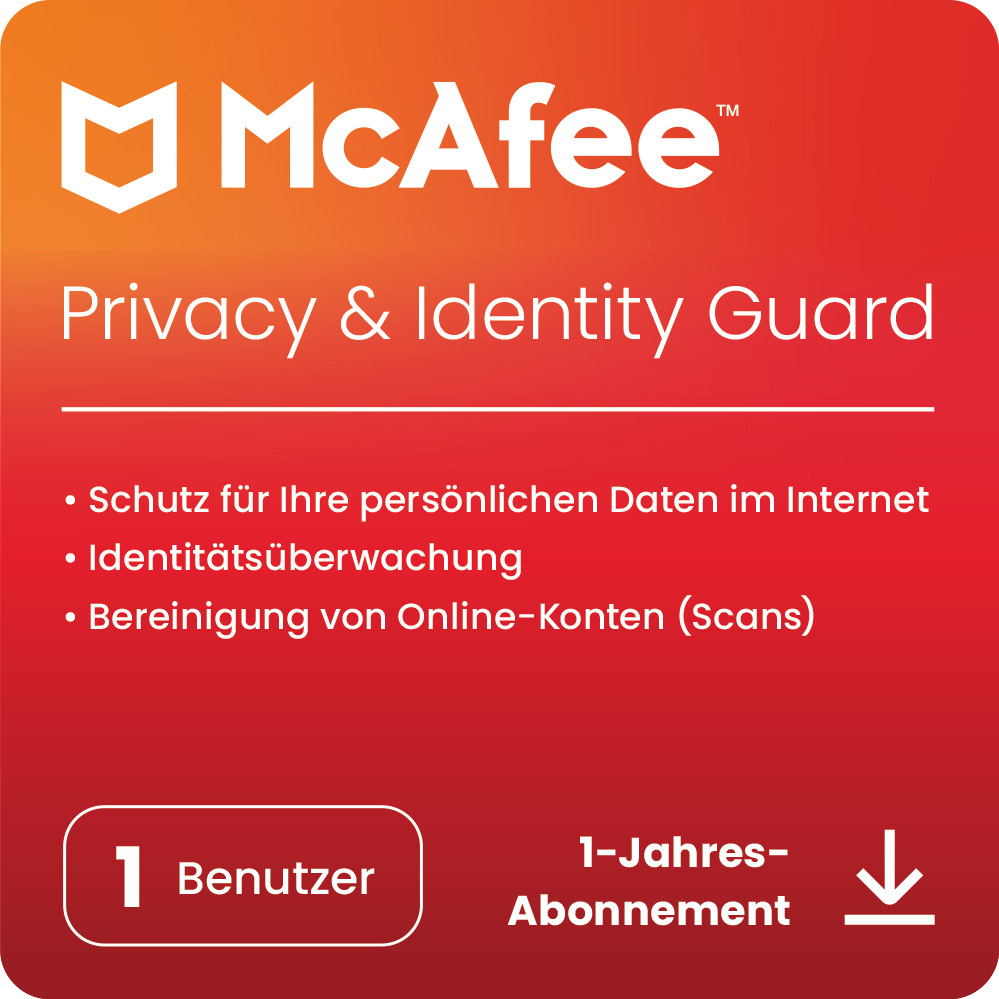 McAfee Privacy & Identity Guard (1 User - 1 Jahr) EU ESD